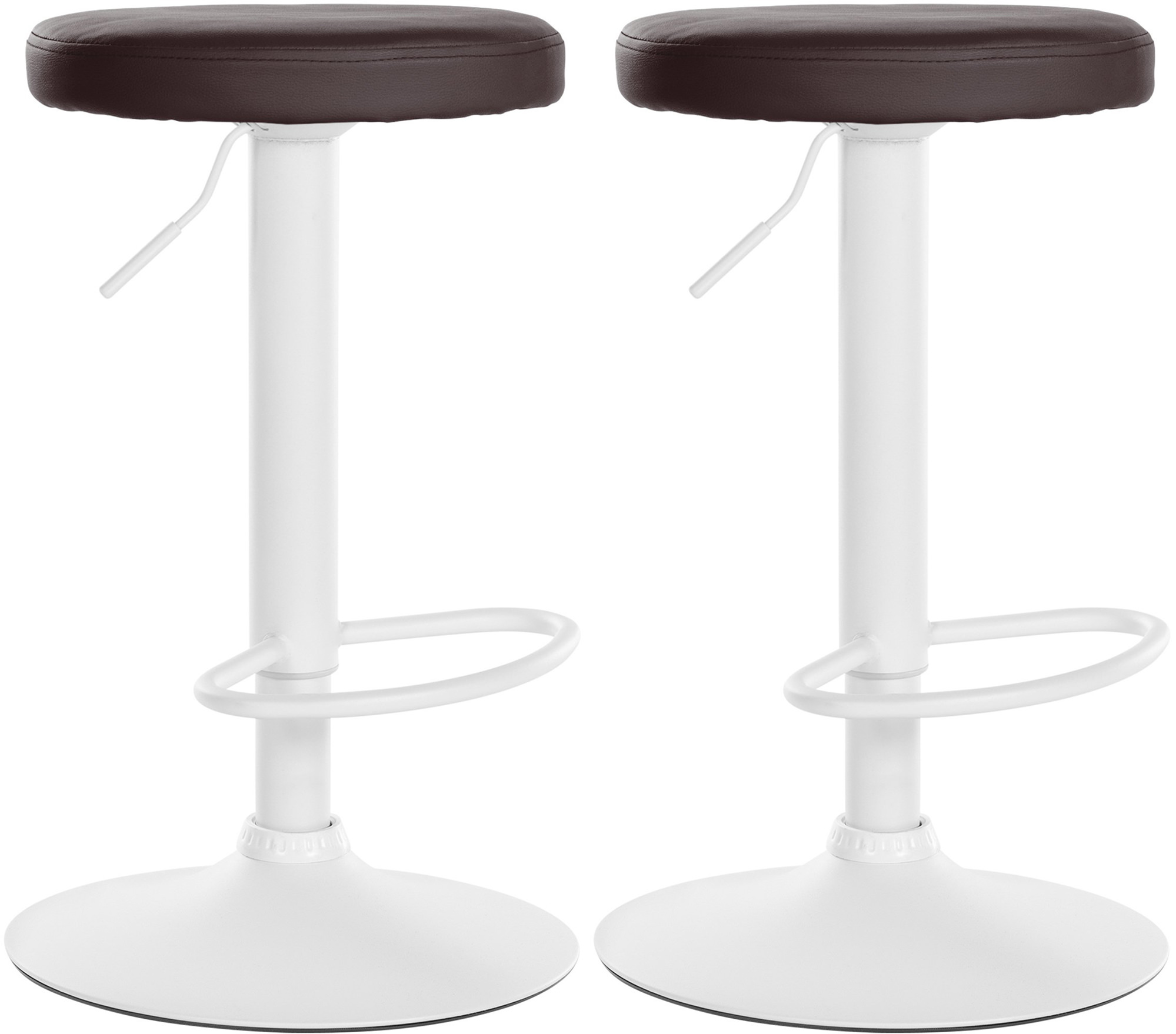 2er Set Barhocker Ponte Kunstleder Weiß