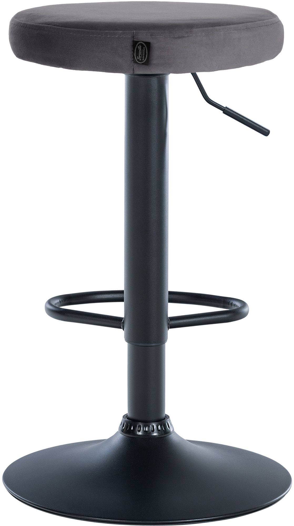 2er Set Barhocker Ponte Samt Schwarz - Image 6