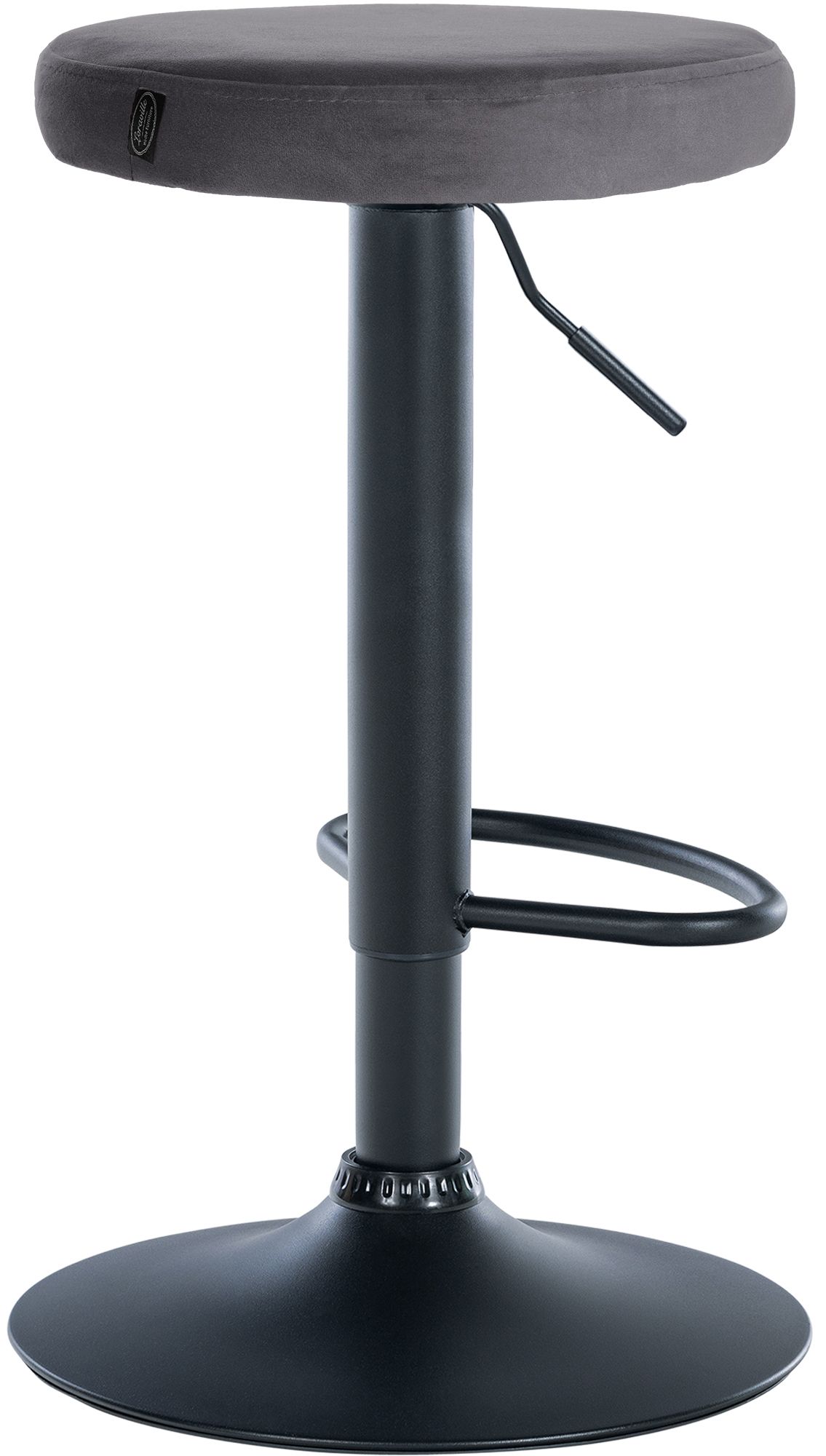 2er Set Barhocker Ponte Samt Schwarz - Image 5