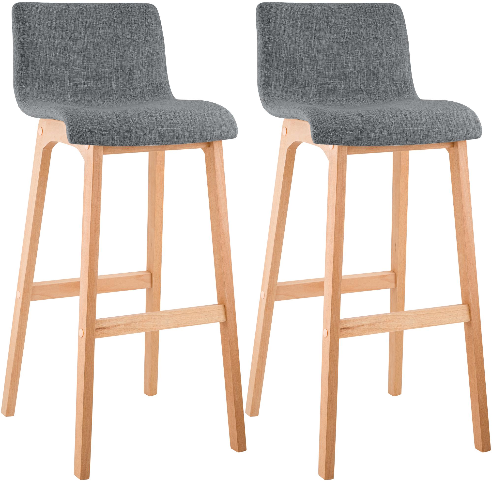 2er Set Barhocker Hoover Stoff Natura