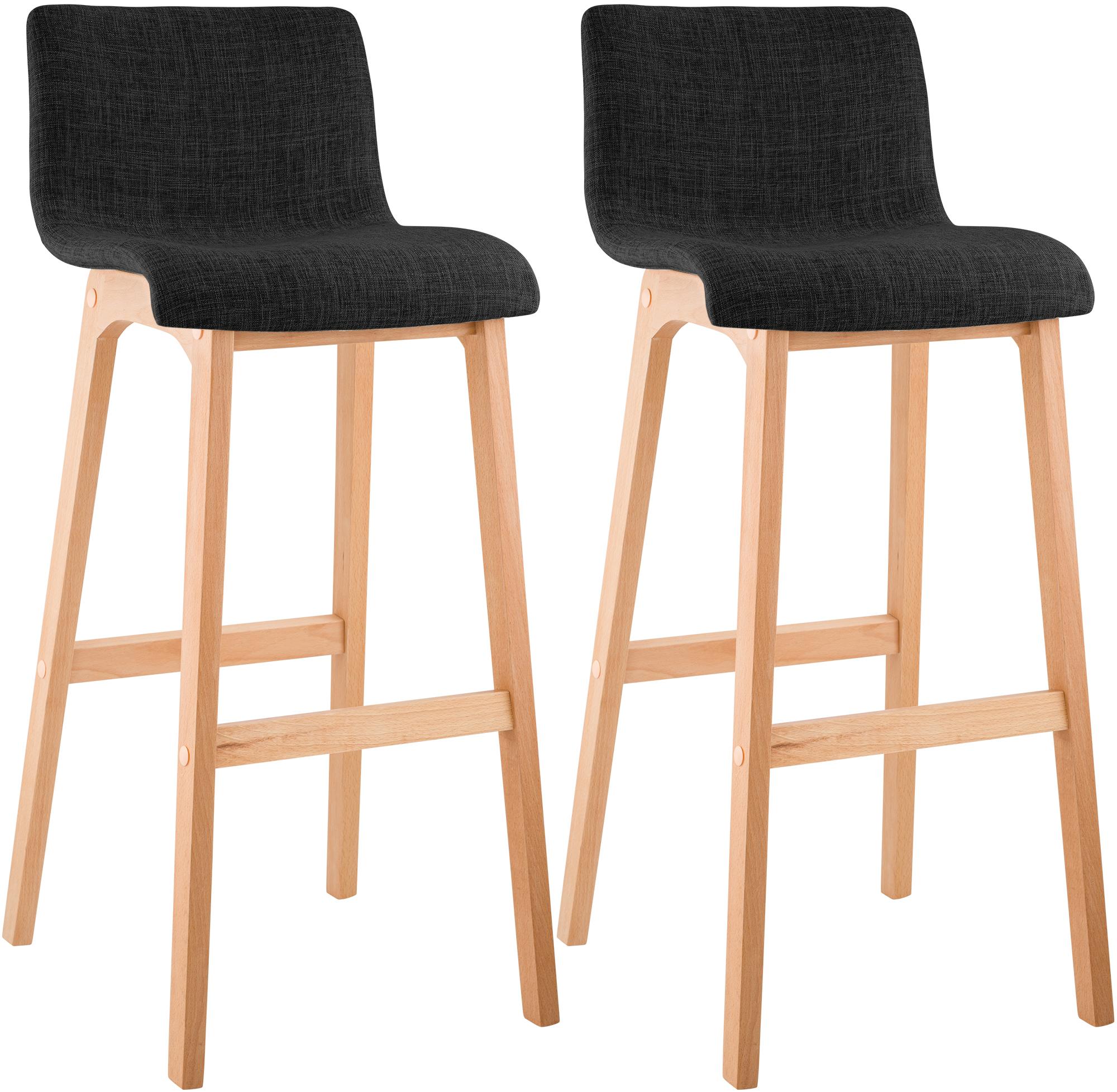 2er Set Barhocker Hoover Stoff Natura