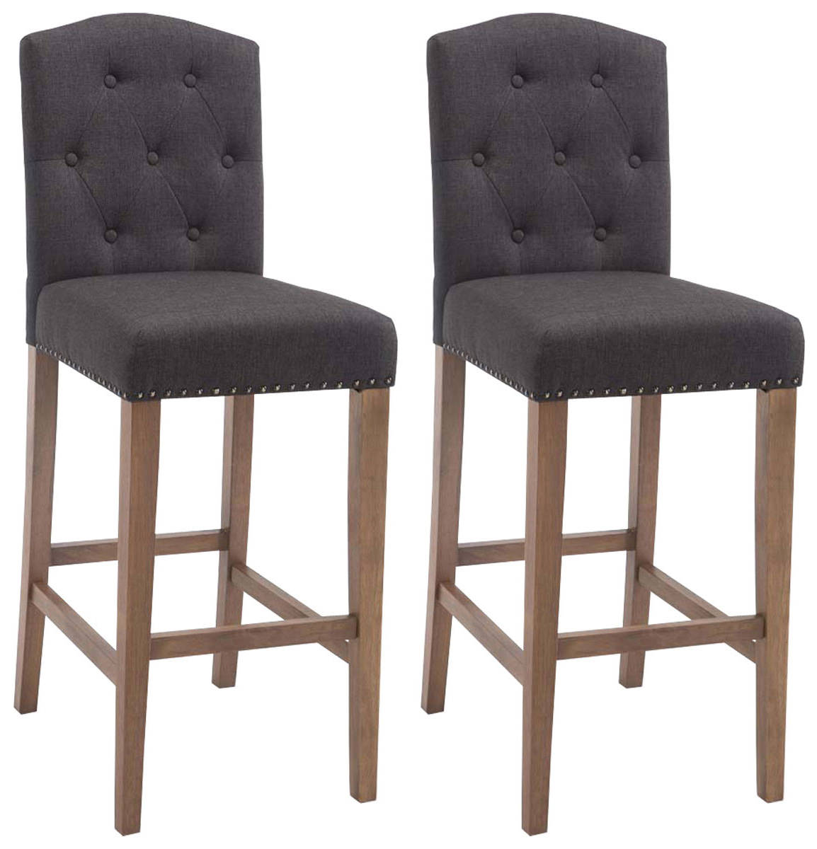 2er Set Barhocker Louise Stoff AntiK-Hell