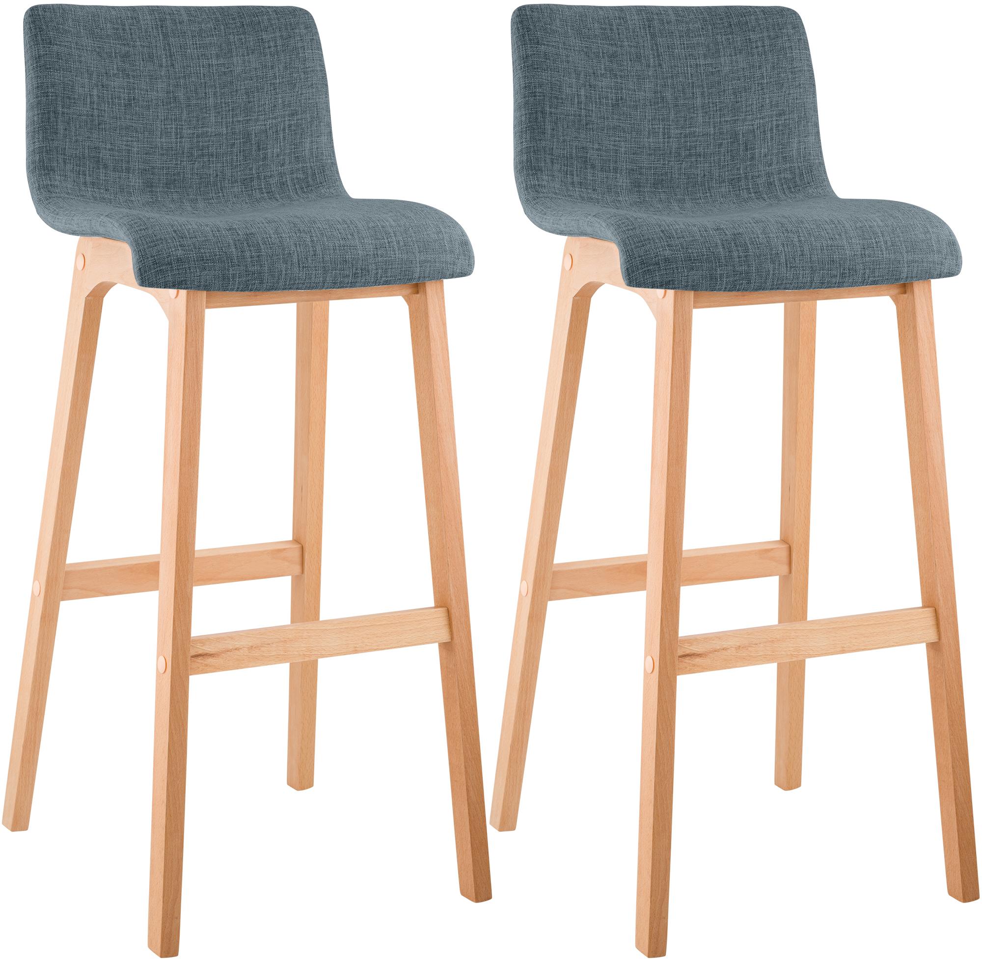 2er Set Barhocker Hoover Stoff Natura