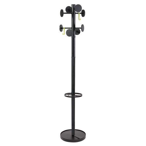 Alba Stan3 Coat Stand 8 Pegs Black Pmstan3 N