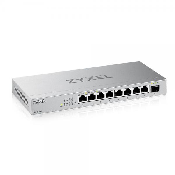 Zyxel XmG-108 Non Gestito 2.5g Ethernet [100/1000/2500] Argento (8-Ports 2.5g+ 1x 10g Sfp+ - Multigig Unmanaged Switch)