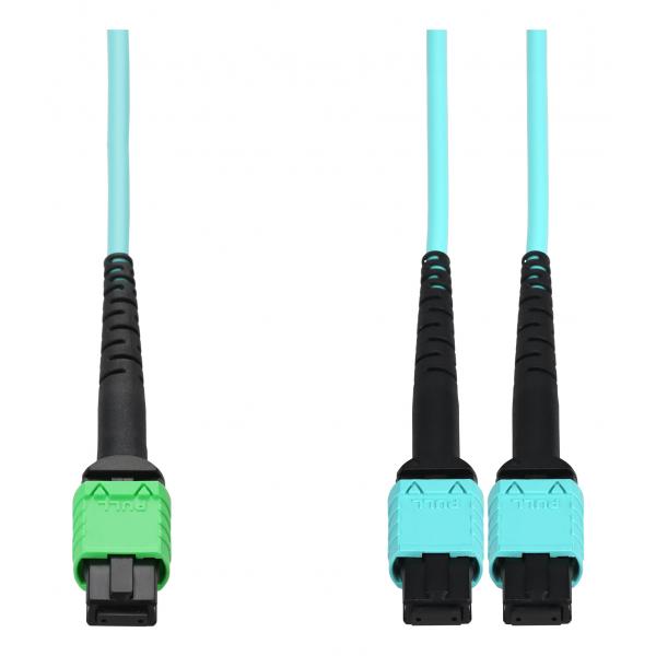 Addon Networks AdD-AmpO-2mpo5m5om4lz Cavo Infiniband E In Fibra Ottica 5 M Mpo 2x Mpo Ofng Colore Acqua, Verde (5m Angled Mpo [female] To 2xmpo - [fe
