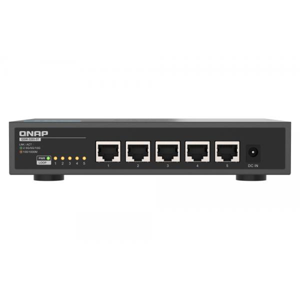 Qnap QsW-3205-5t Switch Di Rete Non Gestito 10g Ethernet [100/1000/10000] Desktop Nero (qnap QsW-3205-5t Network Switch Unmanaged 10g Ethernet [100/1