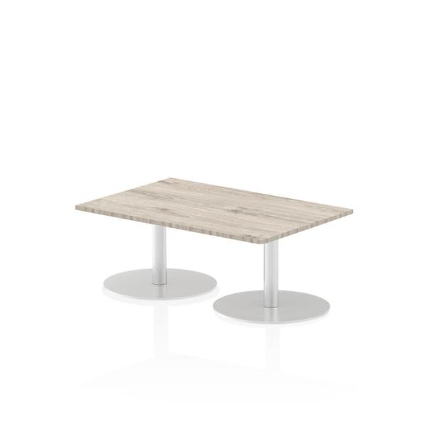 Dynamic Italia Rectangular Poseur Table (dynamic Italia 1200 X 800mm Poseur Rectangular Table Grey Oak Top 475mm High Leg Itl0249 Dd)