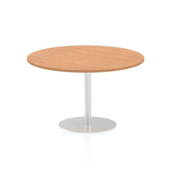 Dynamic Italia Round Poseur Table (dynamic Italia 1200mm Poseur Round Table Oak Top 725mm High Leg Itl0164 Dd)