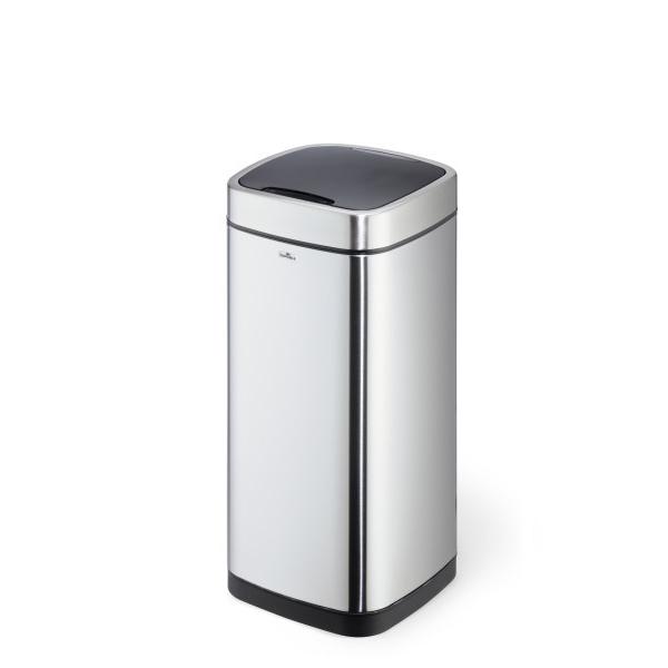 Durable No Touch Sensor Waste Bin 35l Capacity Silver - 342323 dd