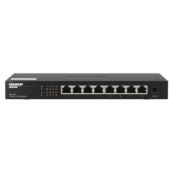 Qnap QsW-1108-8t Switch Di Rete Non Gestito 2.5g Ethernet [100/1000/2500] Nero (qsW-1108-8t 8 Ports 2.5gbps - W Rj45 Unmanaged Switch)