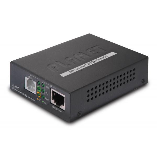 Planet VC-231g Convertitore Multimediale Di Rete 1000 Mbit/s Nero (1-Port 10/100/1000t Ethernet - To Vdsl2 Converter -30a Profil - W/ G.vectoring, rj