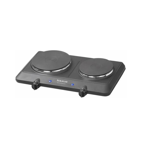 Taurus Volcano Duo Nero, Acciaio Inox Superficie Piana 120 Cm Piastra Sigillata 2 Fornello[i] (taurus Electric Cooker Double 2250w)