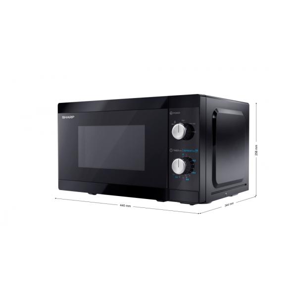 Sharp YC-Ms01E-B Forno A Microonde Nero Solo Microonde Superficie Piana 20 L 800 W (sharp YC-Ms01eb - Mikrob?lgeovn - Fri) - Image 4