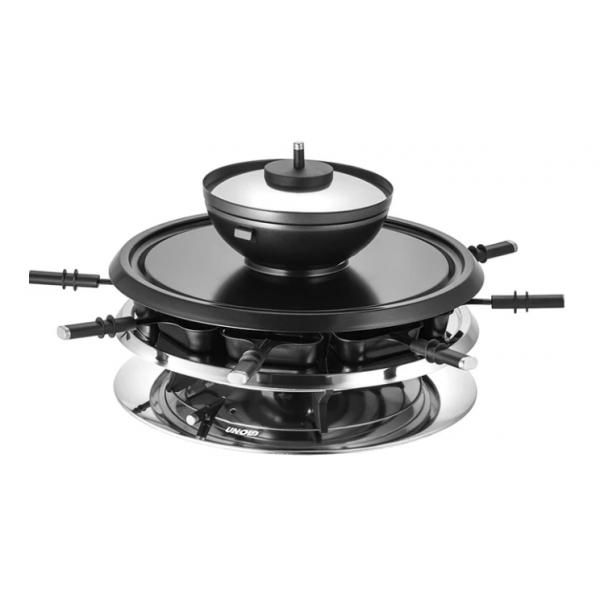 Unold 48726 Griglia Per Raclette 8 Persona[e] 1300 W Nero, Acciaio Inox (unold Raclette 48726 Multi 4 In 1 - Ra)