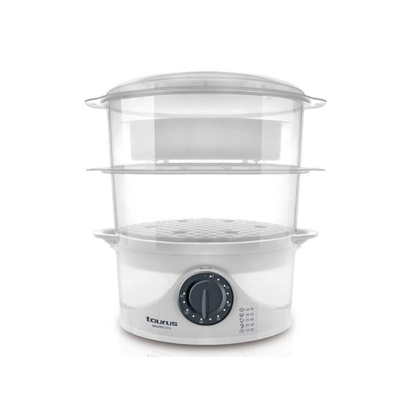 Taurus Salutecook Pentola A Vapore 2 Cestello/i Libera Installazione 800 W Trasparente, Bianco (taurus Salutecook - Ris Koger/damper)