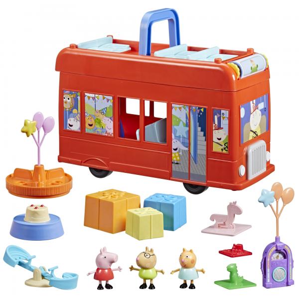 Peppa Pig 2 In 1 Party Bus, Playset Con Bus Di 2 In 1 (pep Peppas 2 In 1 Party Bus)