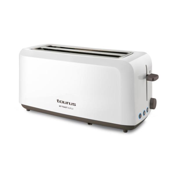 Taurus Mytoast Duplo 1450 W Bianco (taurus Toaster Two Slot Long 1450w Whi)