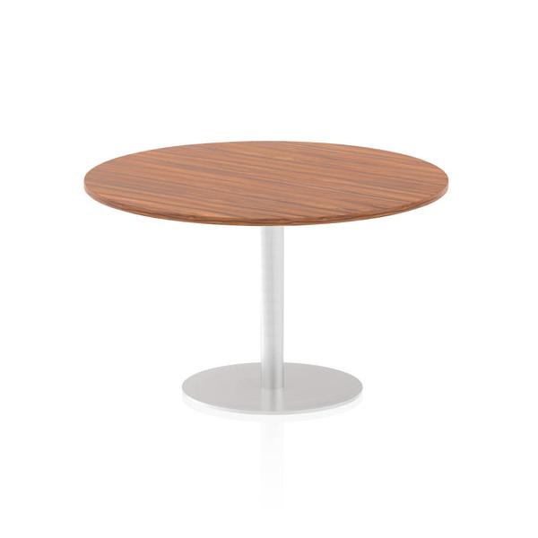 Dynamic Italia Round Poseur Table (dynamic Italia 1200mm Poseur Round Table Walnut Top 725mm High Leg Itl0161 Dd)