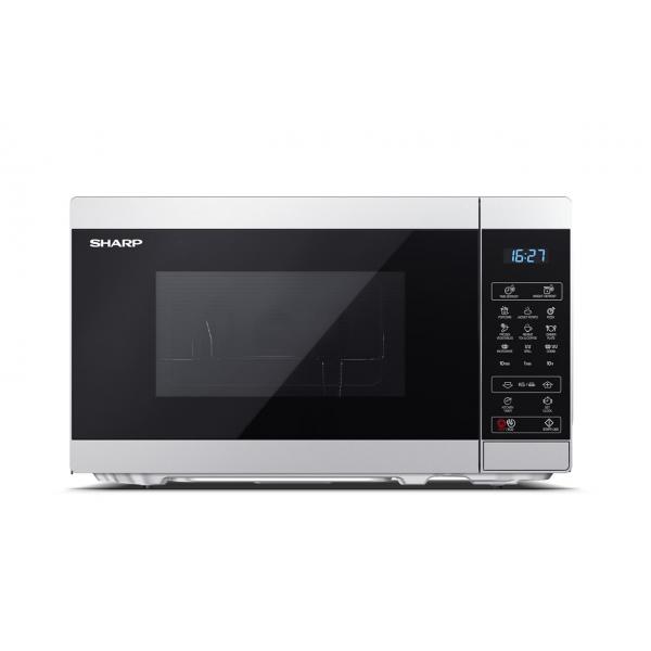 Sharp YC-Mg02E-S Forno A Microonde Nero, Acciaio Microonde Combinato Superficie Piana 20 L 800 W (sharp - Microwave With Grill 1000w)