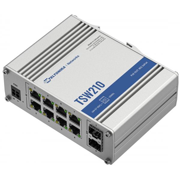 Teltonika Tsw210 Switch Di Rete Non Gestito Gigabit Ethernet [10/100/1000] Alluminio (teltonika Tsw210 Industrial Gswitch 2x)