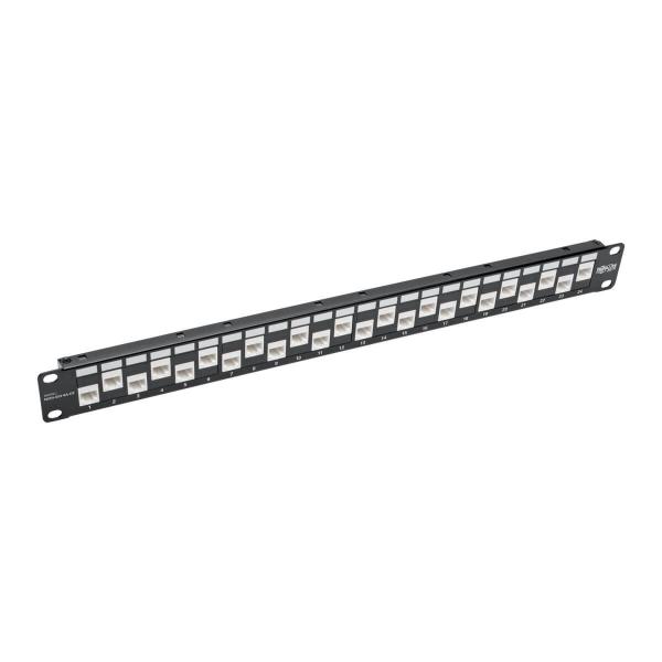 Tripp Lite N254-024-6A-Of Pezzo Di Pannello 1u (24 Port 1u Cat6a Offset P/pan - Through Patch Pnl Cbl Mgmt Bar)