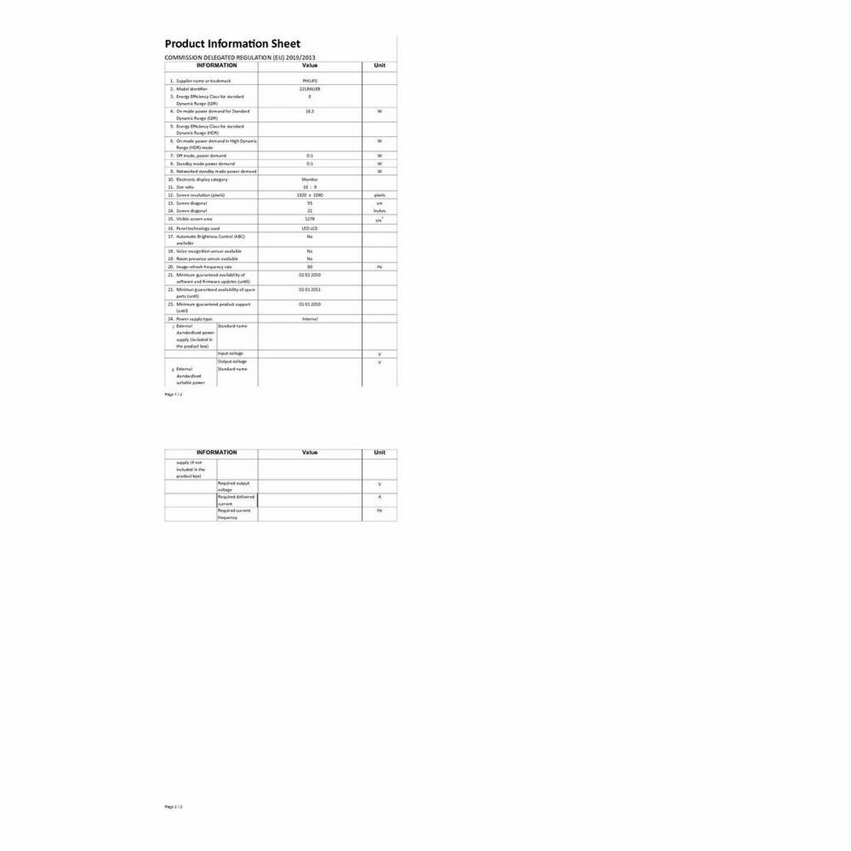 Monitor Philips 221b8ljeb/00 21,5" Full hd - Image 3