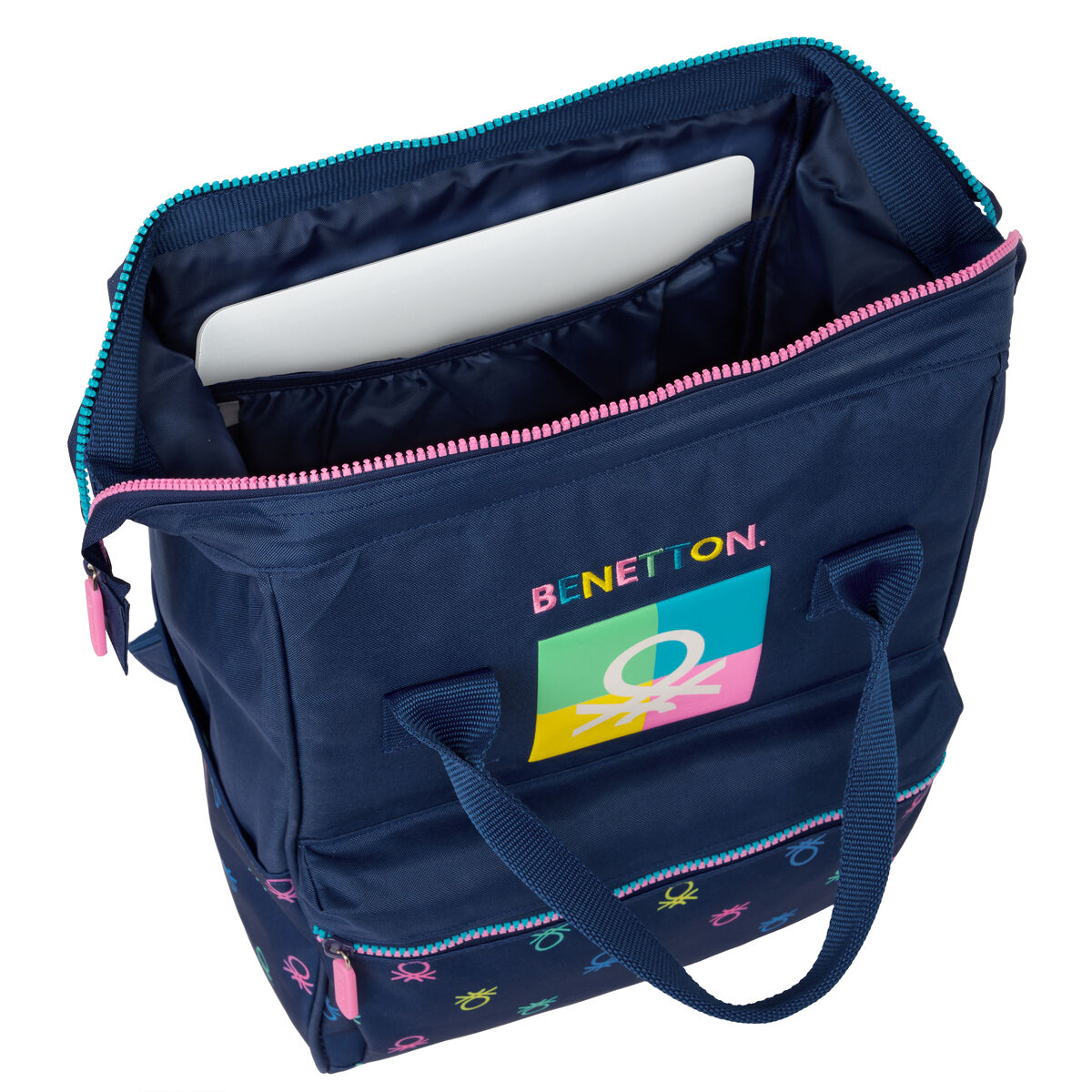 Zaino Per Portatile Benetton Cool Blu Marino 27 X 40 X 19 cm - Image 4