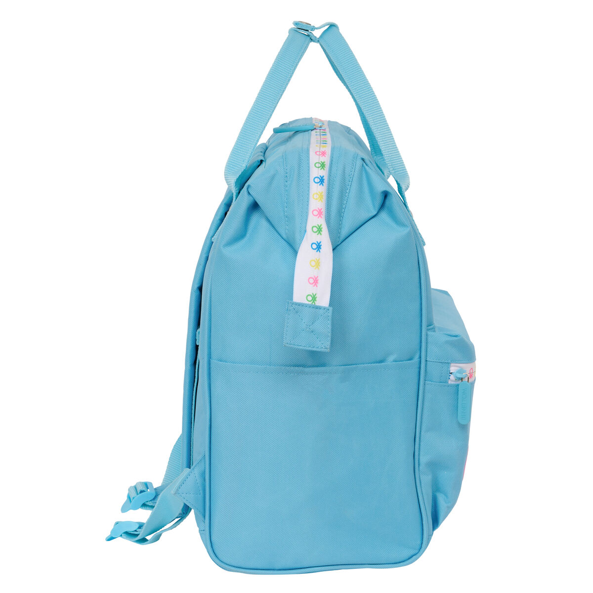 Zaino Per Portatile Benetton Spring Blu Cielo 27 X 40 X 19 cm - Image 3