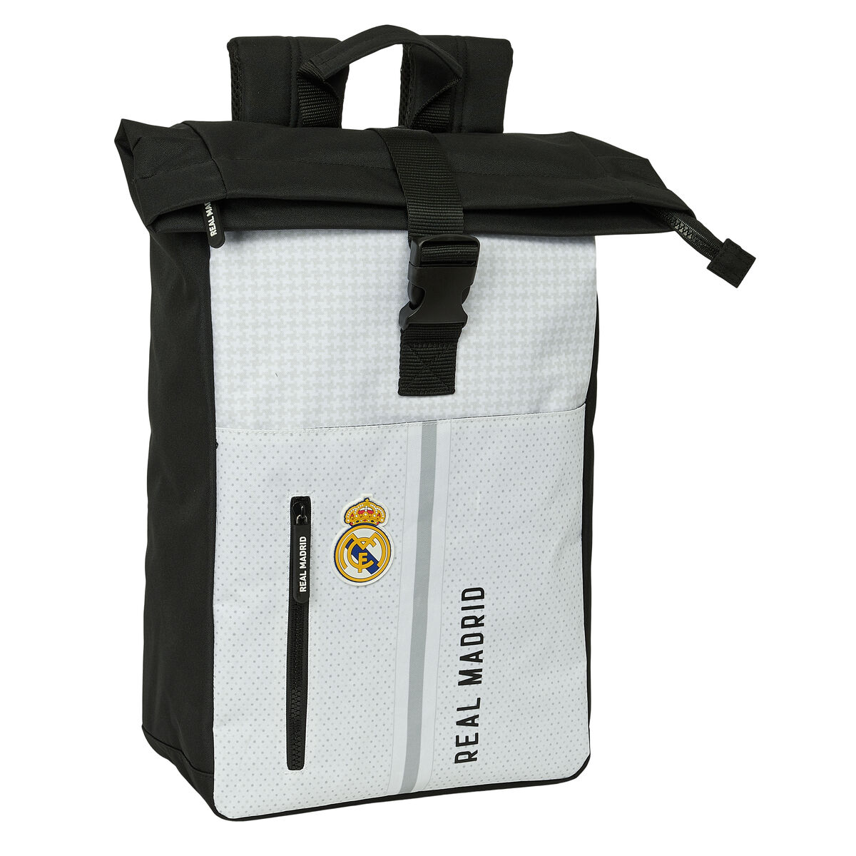 Zaino Per Portatile Real Madrid C.f. 24/25 Bianco Grigio 28 X 42 X 13 cm