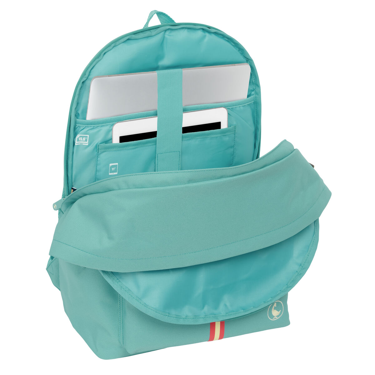 Zaino Per Pc Portatile E Tablet Con Uscita Usb El Ganso Aquarelle Azzurro - Image 4