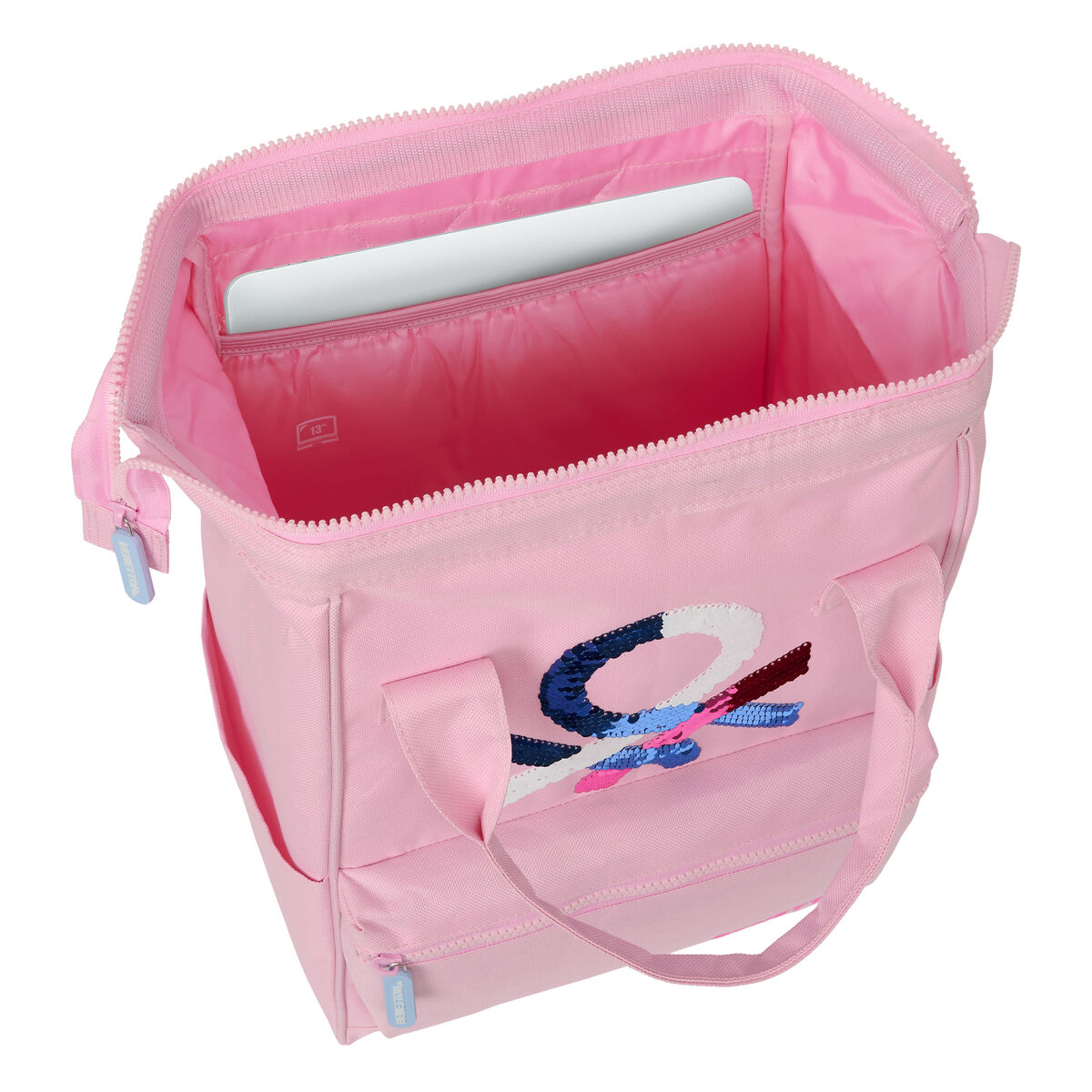 Zaino Per Portatile Benetton Benetton Rosa 27 X 40 X 19 cm - Image 5