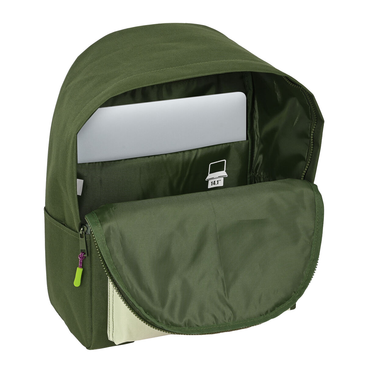 Zaino Per Portatile Munich Bright Khaki Verde 31 X 40 X 16 cm - Image 3