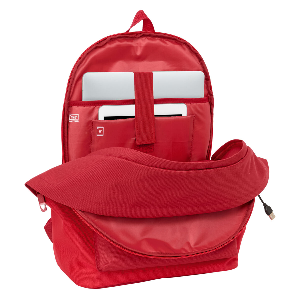 Zaino Per Pc Portatile E Tablet Con Uscita Usb Sevilla Fútbol Club Rosso - Image 5