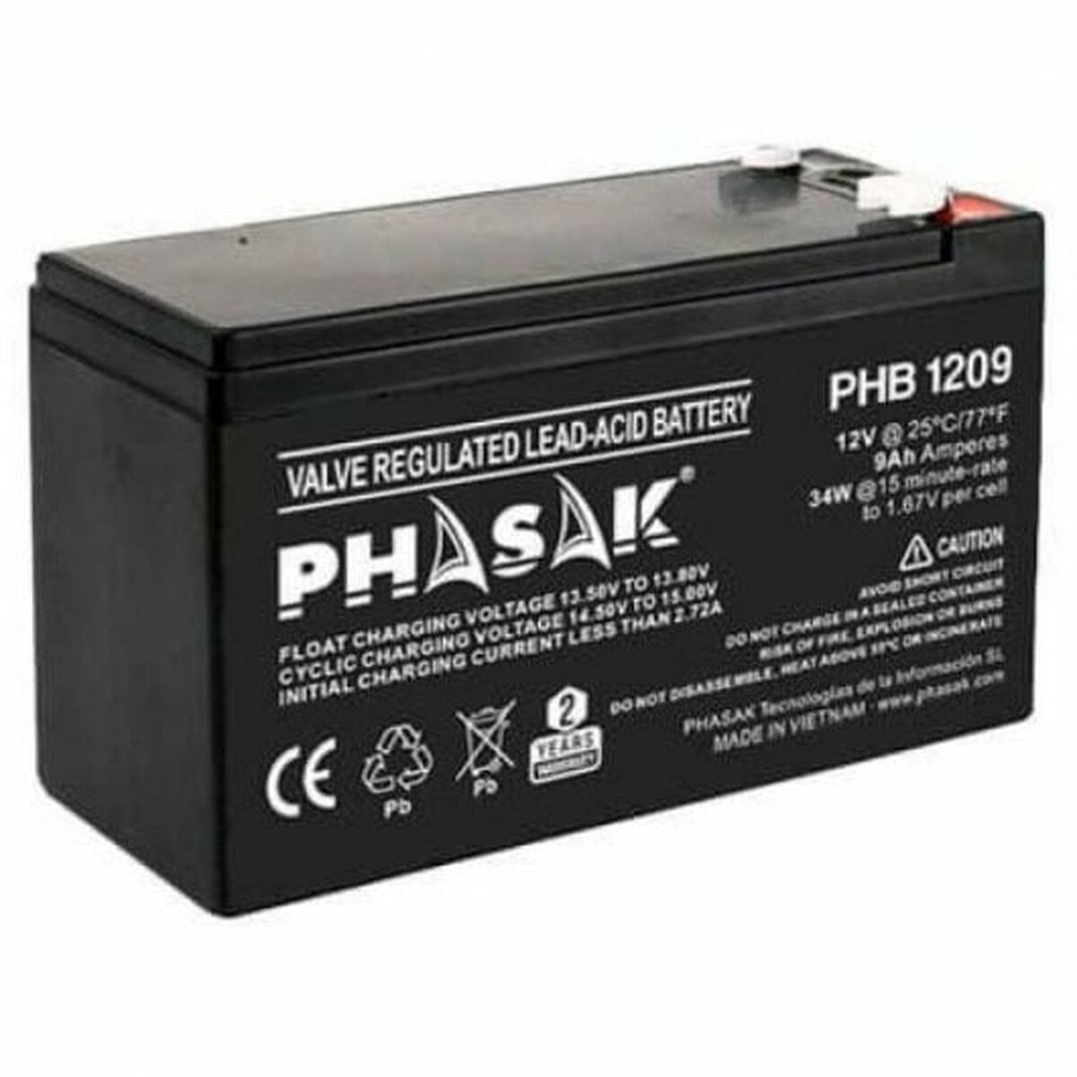 Batteria Per Gruppo Di Continuità Ups Phasak Phb 1209 12 V