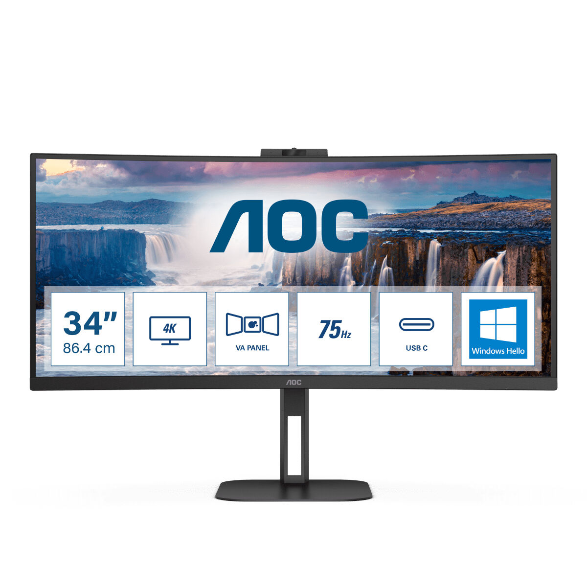 Monitor Aoc Cu34v5cw/bk 34" 100 Hz 60 hz