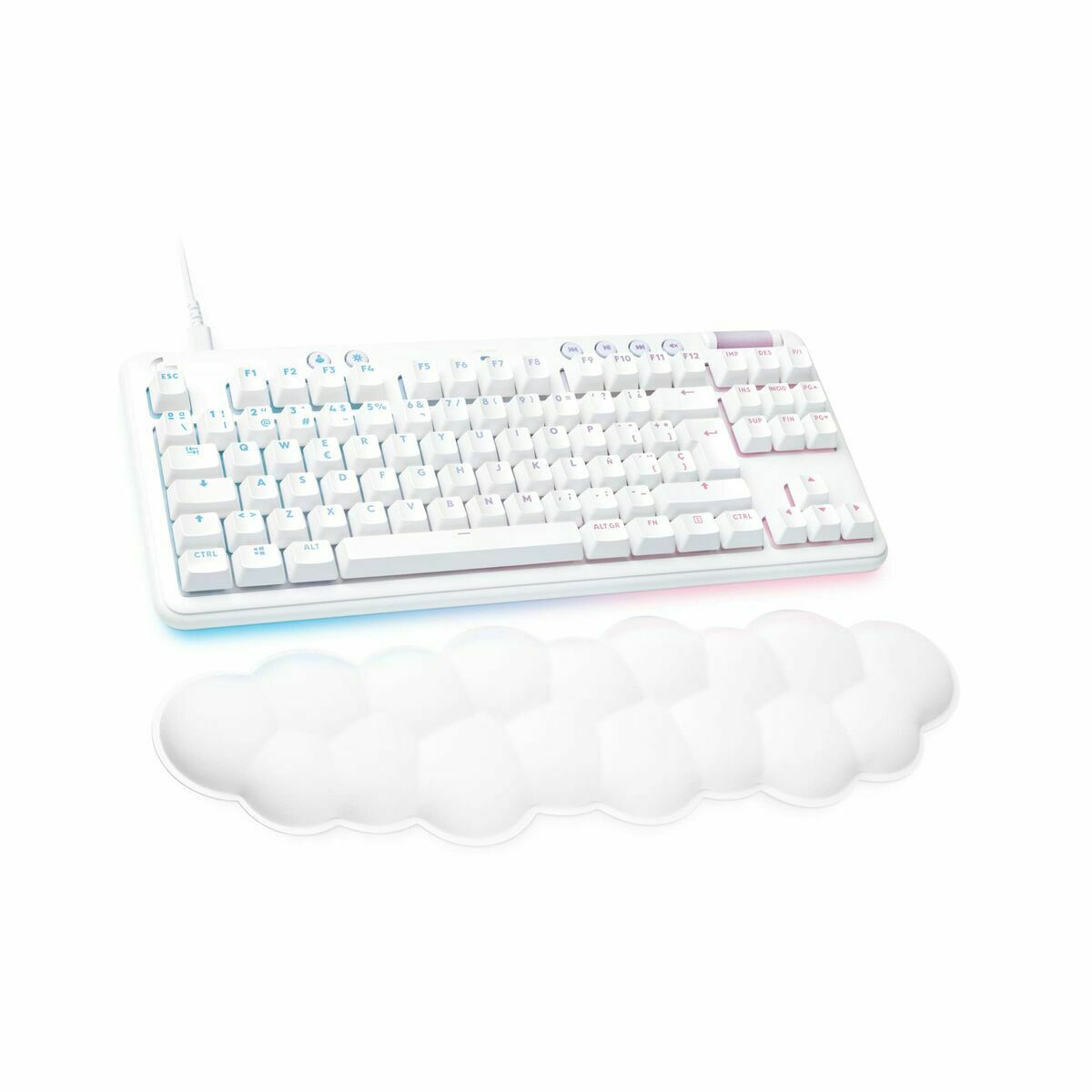 Tastiera Logitech 920-010414 Bianco Spagnolo Qwerty In Spagnolo Qwerty