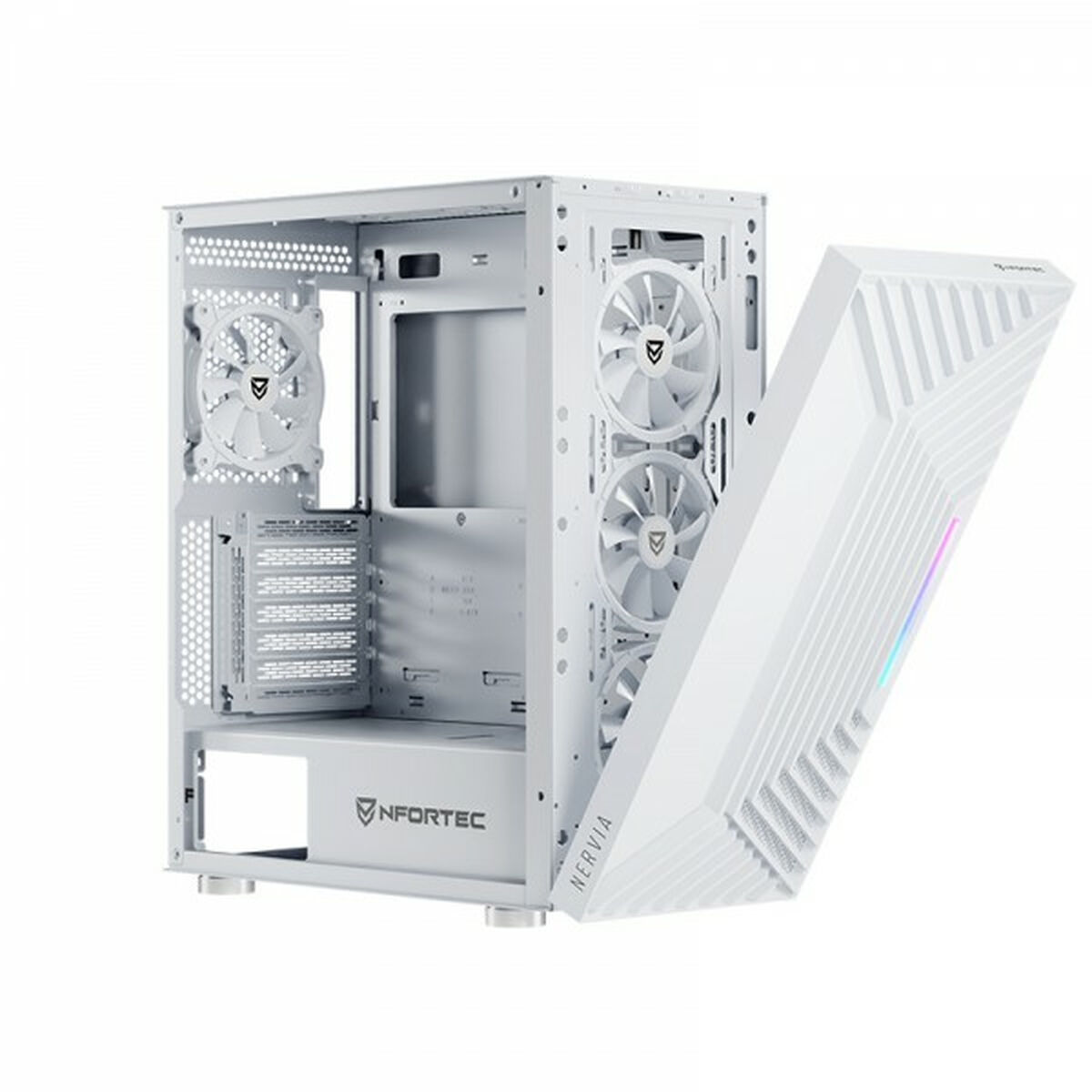 Case Computer Desktop Atx Nfortec NF-CS-NerviA-W Bianco