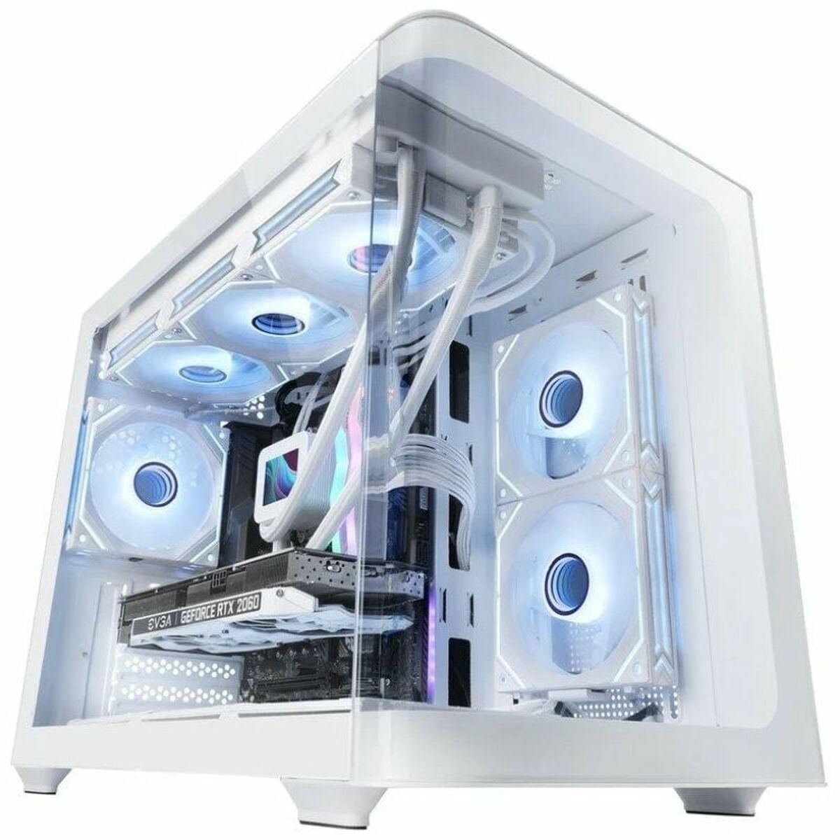 Case Computer Desktop Atx Mars Gaming Mcfusionmw Bianco