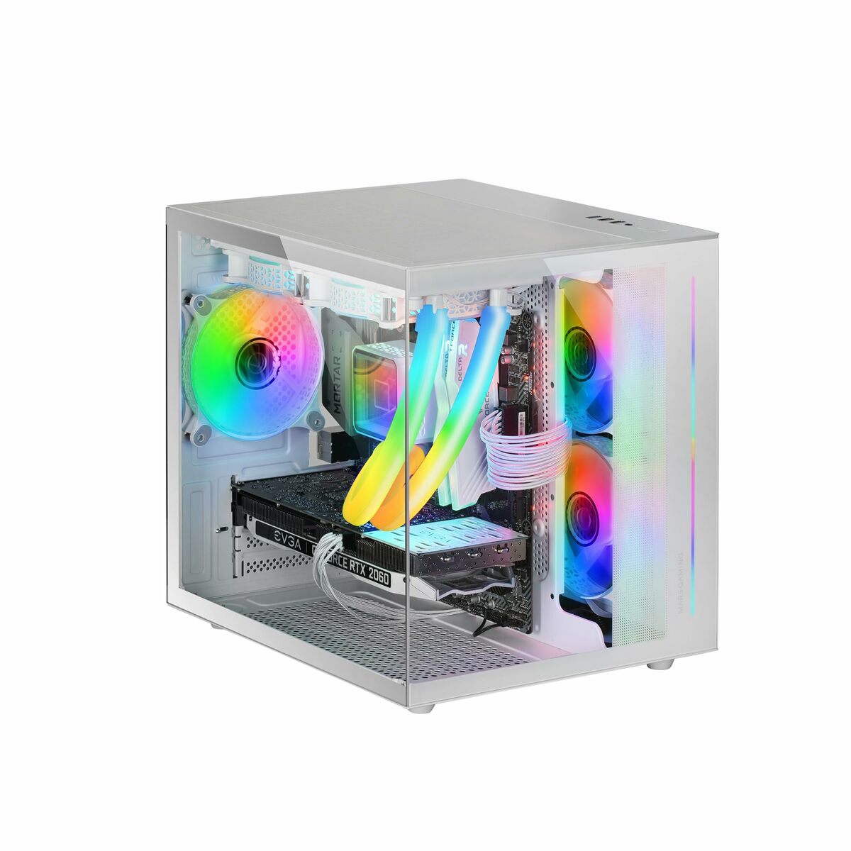 Case Computer Desktop Atx Mars Gaming Mcvieww Bianco