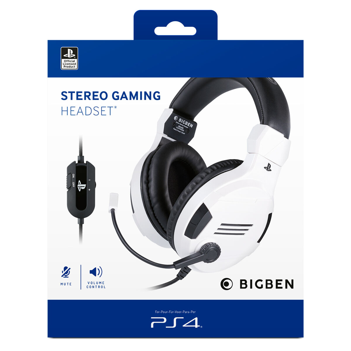 Auricolari Con Microfono Gaming Big Ben Interactive Ps4ofheadsetv3white Bianco Nero/bianco - Image 5