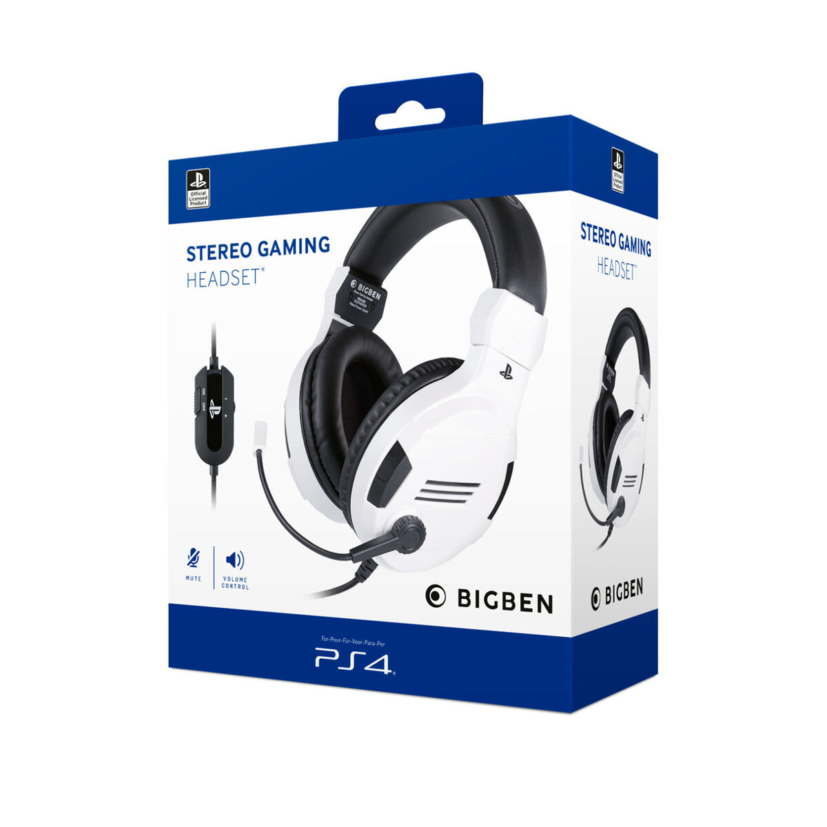 Auricolari Con Microfono Gaming Big Ben Interactive Ps4ofheadsetv3white Bianco Nero/bianco - Image 6