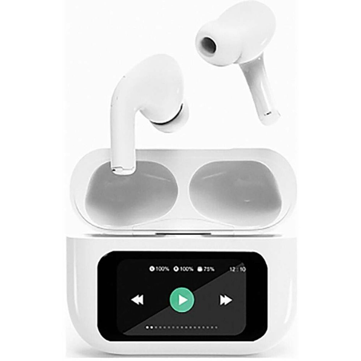 Auricolari Gembird TwS-LcD-AnC-01-W Bianco - Image 5