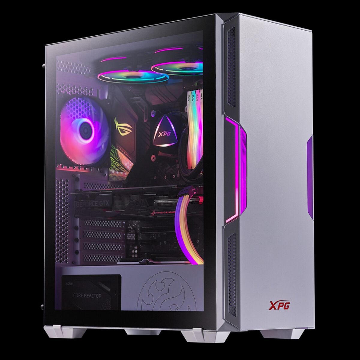 Case Computer Desktop Micro Atx / Mini Itx / Atx Xpg Starker Bianco Argb