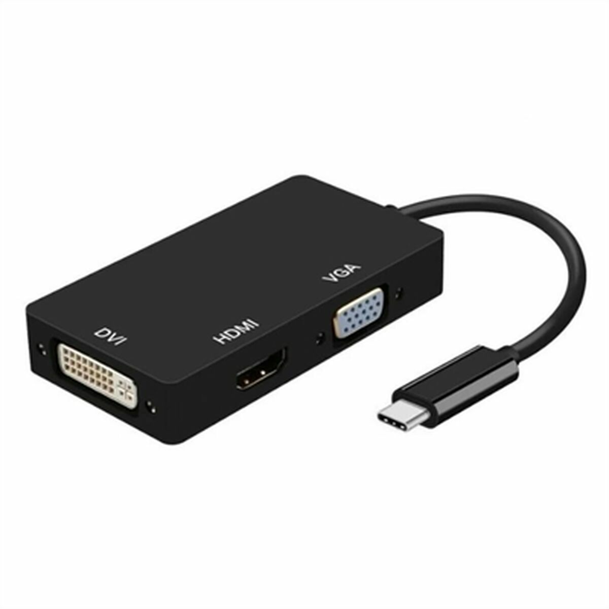 Adattatore UsB-C Con Vga/hdmi/dvi Aisens A109-0343 Hdmi Usb Vga Usb 3.2 Nero 15 cm