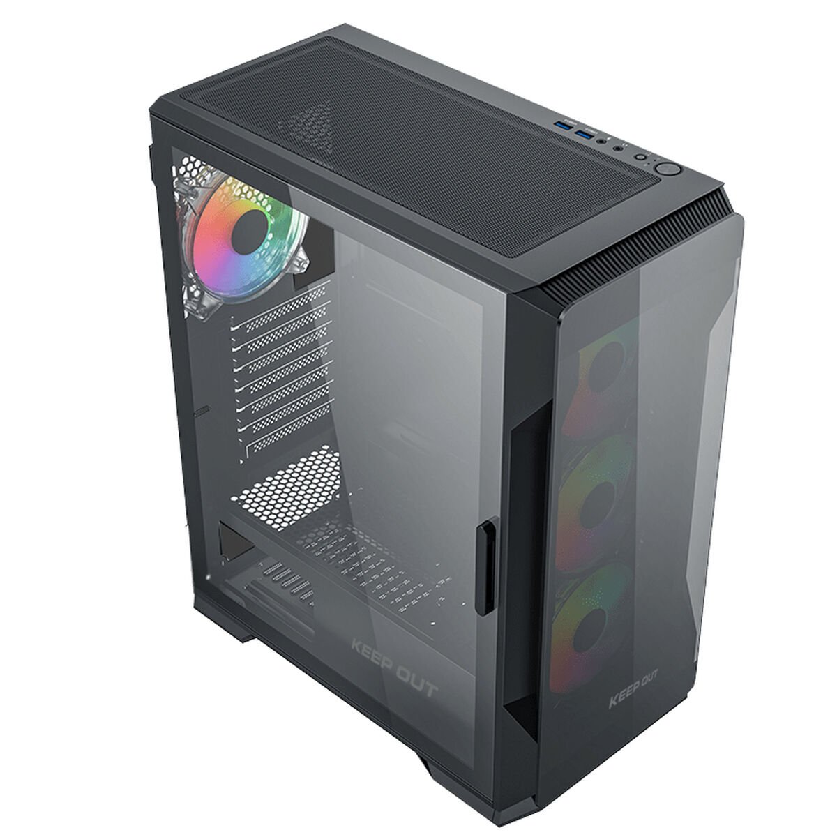 Case Computer Desktop Atx Keep Out XC-901 Pro Nero