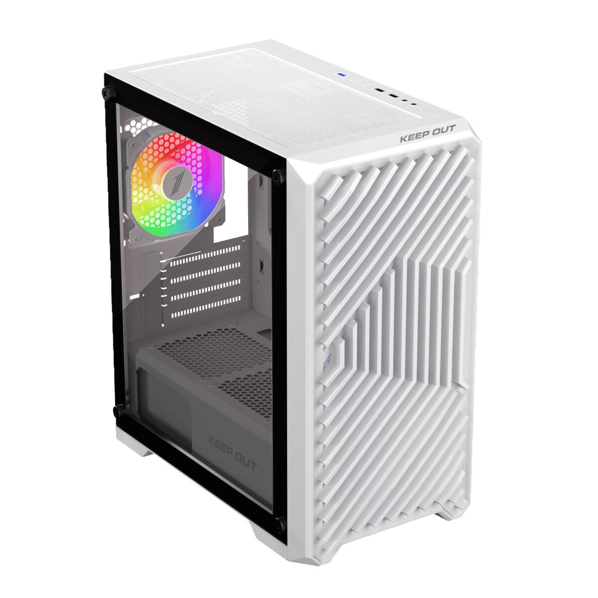 Case Computer Desktop Atx Keep Out XC-220w Bianco
