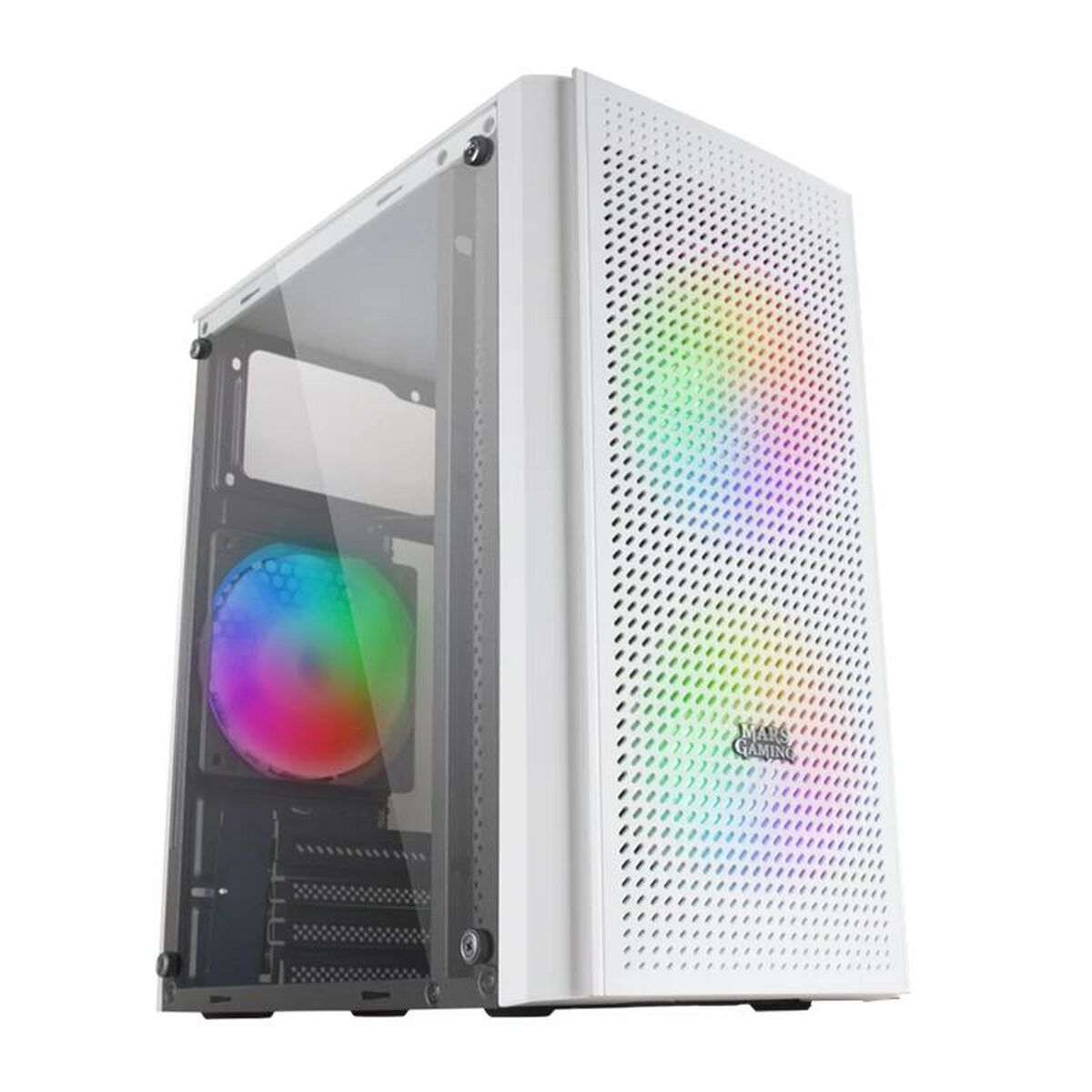Case Computer Desktop Atx Mars Gaming Mc300w Bianco Rgb