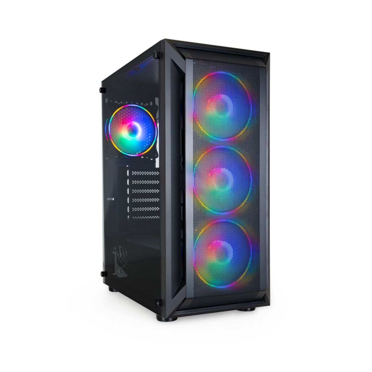Case Computer Desktop Atx Tooq Tqgcc101-B Nero