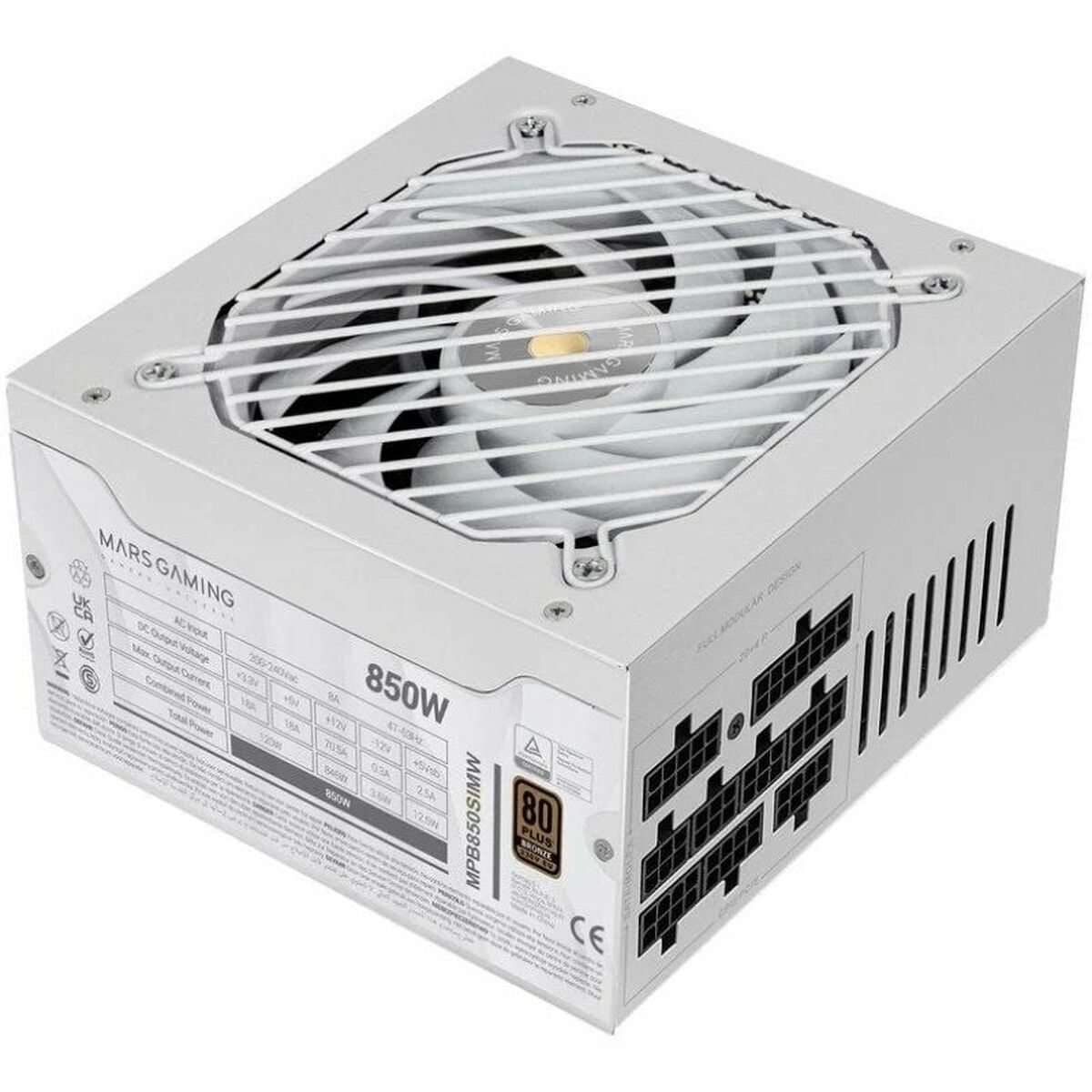 Fonte Di Alimentazione Mars Gaming Mpb850simw Atx 850 W 80 Plus Bronze